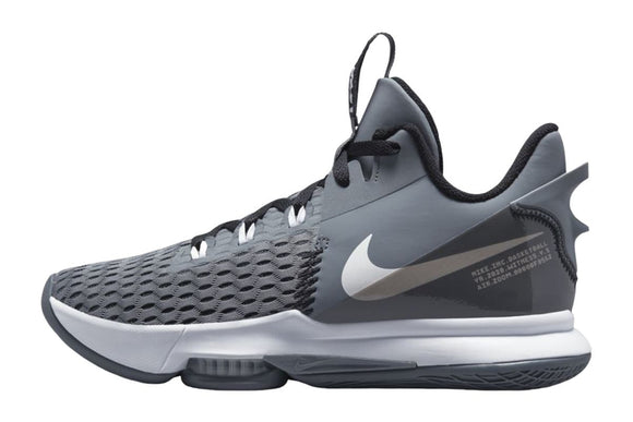 NNEKG Mens Lebron Witness V Basketball Shoes (Cool Grey White Black Size 9 US)