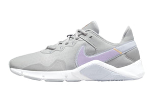 NNEKG Womens Legend Essential 2 Running Shoes (Wolf Grey Lilac Ghost Atomic Orange White Pure Platinum Size 9.5 US)