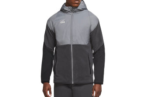 NNEKG Mens FC AWF Woven Hooded Jacket (Dark Smoke Grey Smoke Grey Reflective Silver Size M)
