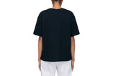 NNEKG Womens Sportswear Essential Boyfriend Short Sleeve Top (Black White Size L)