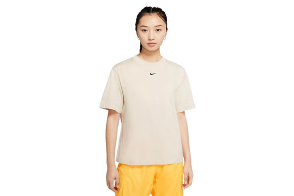 NNEKG Womens Sportswear Essential Boyfriend Short Sleeve Top (Oatmeal Black Size XL)