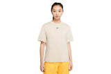 NNEKG Womens Sportswear Essential Boyfriend Short Sleeve Top (Oatmeal Black Size XL)