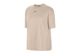 NNEKG Womens Sportswear Essential Boyfriend Short Sleeve Top (Oatmeal Black Size XL)