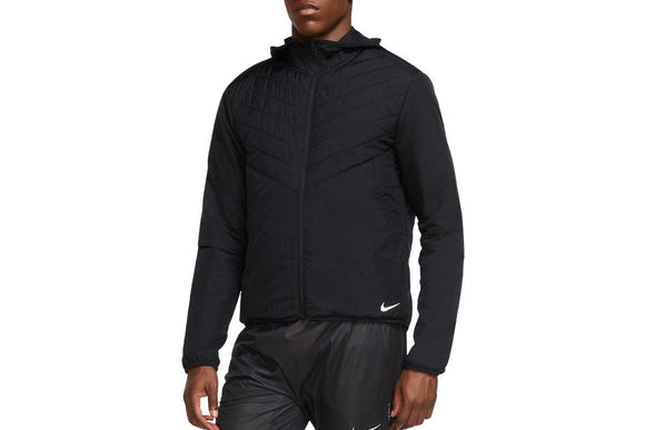 NNEKG Mens Aerolayer Running Jacket (Black Black Reflective Silver Size M)
