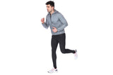 NNEKG Mens Aerolayer Running Jacket (Smoke Grey Reflective Silver Size L)