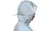 NNEKG Mens Aerolayer Running Jacket (Smoke Grey Reflective Silver Size XL)