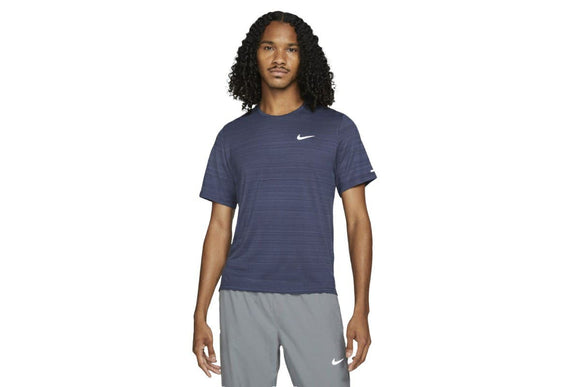 NNEKG Mens Dri FIT Miler Short Sleeve Top (Thunder Blue Reflective Silver Size 2XL)