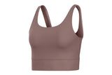 NNEKG Womens Yoga Luxe Crop Tank (Smokey Mauve Heather Smokey Mauve Size S)
