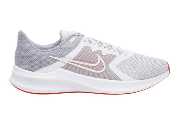 NNEKG Mens Downshifter 11 Running Shoes (Platinum Tint Summit White Wolf Grey Chile Red White Size 12 US)