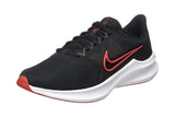 NNEKG Mens Downshifter 11 Running Shoes (Black Univ Red White Dk Smoke Grey Size 7.5 US)