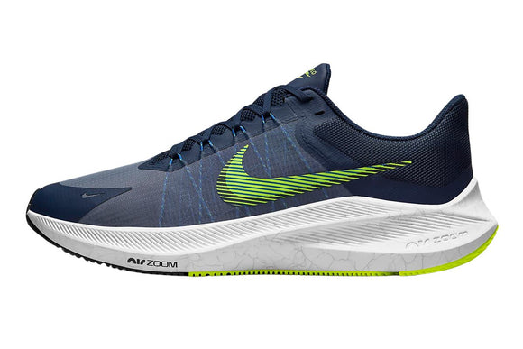 NNEKG Mens Winflo 8 Running Shoes (Midnight Navy Vo Light White Hyper Royal Black Size 11 US)