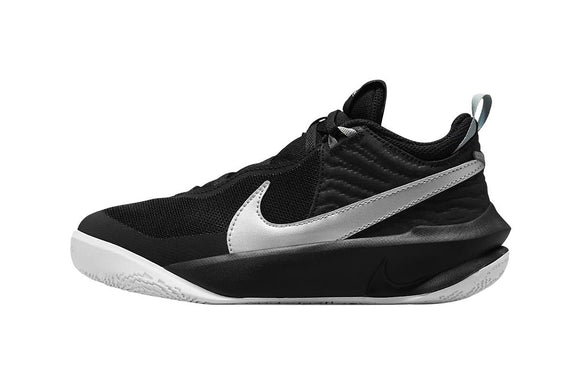NNEKG Kids Team Hustle D 10 GS BasketballShoe (Black Metallic Silver Volt White Size 4Y US)