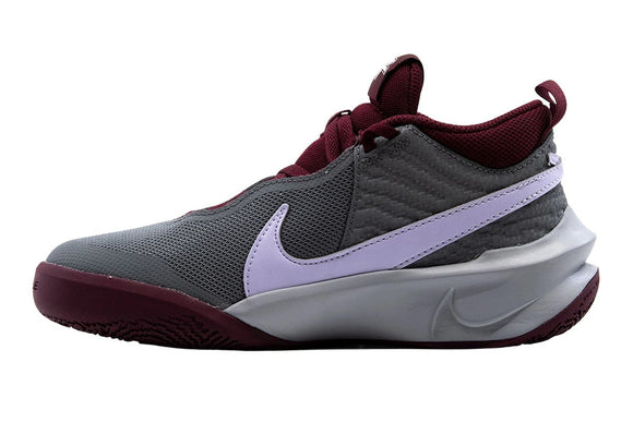 NNEKG Girls Team Hustle D 10 GS Basketball Shoes (Smoke Grey Pure Violet Dark Beetroot Light Smoke Green Size 7Y US)