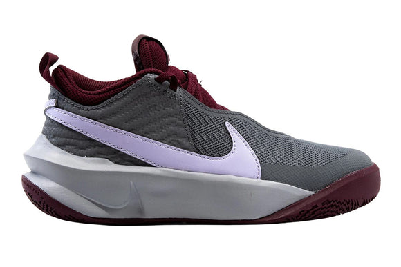 NNEKG Girls Team Hustle D 10 GS Basketball Shoes (Smoke Grey Pure Violet Dark Beetroot Light Smoke Green Size 5Y US)