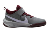 NNEKG Girls Team Hustle D 10 PS Basketball Shoes (Smoke Grey Pure Violet Dark Beetroot Light Smoke Green Size 12C US)