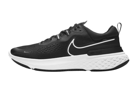 NNEKG Mens React Miler 2 Running Shoes (Black White Smoke Grey Size 10 US)