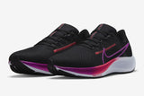 NNEKG Womens Air Zoom Pegasus 38 Running Shoes (Black Hyper Violet Off Noir Flash Crimson Football Grey White Size 7.5 US)