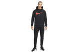 NNEKG Mens Dri FIT Swoosh Pull Over Hoodie (Black Habanero Red Size M)