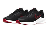 NNEKG Boys Downshifter 11 Grade School Running Shoes (Black University Red Dark Smoke Grey White Size 5Y US)