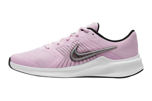 NNEKG Girls Downshifter 11 Grade School Running Shoes (Pink Foam Metallic Silver Black White Size 6Y US)
