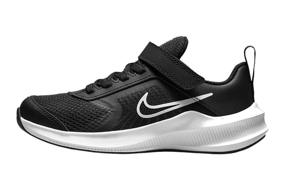 NNEKG Boys Downshifter 11 Pre School Velcro Running Shoes (Black White Size 1Y US)
