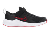 NNEKG Boys Downshifter 11 Pre School Velcro Running Shoes (Black University Red Dark Smoke Grey White Size 12C US