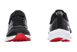NNEKG Boys Downshifter 11 Pre School Velcro Running Shoes (Black University Red Dark Smoke Grey White Size 12C US