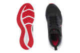 NNEKG Boys Downshifter 11 Pre School Velcro Running Shoes (Black University Red Dark Smoke Grey White Size 12C US