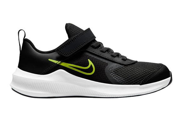 NNEKG Boys Downshifter 11 Pre School Velcro Running Shoes (Dark Smoke Grey Vo Light Black White Size 12C US)