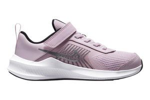 NNEKG Girls Downshifter 11 Pre School Velcro Running Shoes (Pink Foam Metallic Silver Black White Size 3Y US)