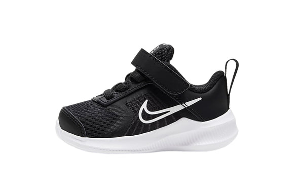 NNEKG Boys Downshifter 11 Toddler Velcro Running Shoes (Black White Size 9C US)