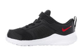 NNEKG Boys Downshifter 11 Toddler Velcro Running Shoes (Black University Red Dark Smoke Grey White Size 5C US)