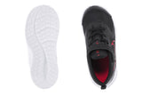 NNEKG Boys Downshifter 11 Toddler Velcro Running Shoes (Black University Red Dark Smoke Grey White Size 6C US)