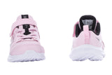 NNEKG Girls Downshifter 11 Toddler Velcro Running Shoes (Pink Foam Metallic Silver Black White Size 5C US)