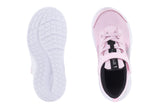 NNEKG Girls Downshifter 11 Toddler Velcro Running Shoes (Pink Foam Metallic Silver Black White Size 6C US)