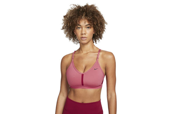 NNEKG Womens Dri FIT Indy V Neck Bra (Archaeo Pink Pomegranate Archaeo Pink Black Size M)