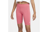 NNEKG Womens Sportswear Essential Mid Rise Bike Shorts (Archaeo Pink White Size XL)