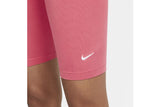 NNEKG Womens Sportswear Essential Mid Rise Bike Shorts (Archaeo Pink White Size L)