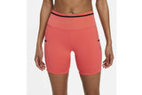 NNEKG Womens Epic Luxe Tight Train Shorts (Magic Ember Black Reflective Silver Size L)