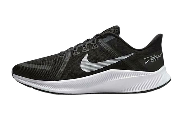 NNEKG Mens Quest 4 Running Shoes (Black White Dark Smoke Grey Size 9.5 US)