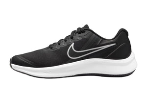 NNEKG Boys Star Runner 3 Grade School Running Shoes (Black Dark Smoke Grey Dark Smoke Grey White Size 5Y US)