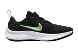 NNEKG Boys Star Runner 3 Pre School Velcro Running Shoes (Black Chrome Dark Smoke Grey Green Strike Size 2Y US)
