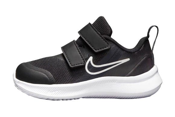 NNEKG Boys Star Runner 3 Toddler Velcro Running Shoes (Black Dark Smoke Grey Dark Smoke Grey White Size 5C US)