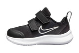NNEKG Boys Star Runner 3 Toddler Velcro Running Shoes (Black Dark Smoke Grey Dark Smoke Grey White Size 5C US)