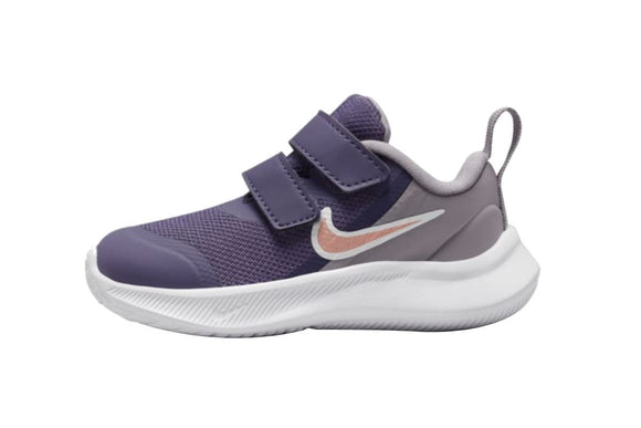 NNEKG Girls Star Runner 3 Toddler Velcro Running Shoes (Canyon Purple Metallic Red Bronze Amethyst Ash Size 9C