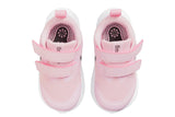 NNEKG Girls Star Runner 3 Toddler Velcro Running Shoes (Pink Foam Black Metallic Silver Size 5C US)