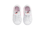 NNEKG Toddler Girls Court Legacy BTV Velcro Shoes (White Pink Foam Size 2 US)