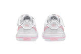 NNEKG Toddler Girls Court Legacy BTV Velcro Shoes (White Pink Foam Size 8 US)