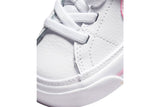 NNEKG Toddler Girls Court Legacy BTV Velcro Shoes (White Pink Foam Size 5 US)