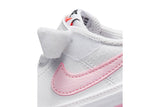 NNEKG Toddler Girls Court Legacy BTV Velcro Shoes (White Pink Foam Size 9 US)